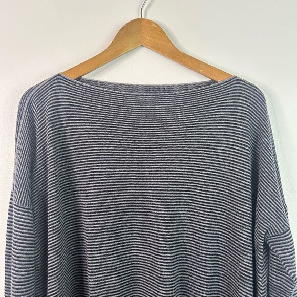 Planet by Lauren G Multicolor Striped Rib Pima Cotton Sweater Women’s One size - Picture 2 of 10